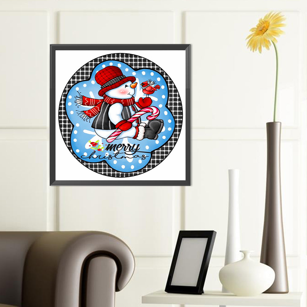 Christmas Snowman - Full Round Drill Diamond Painting 40*40CM