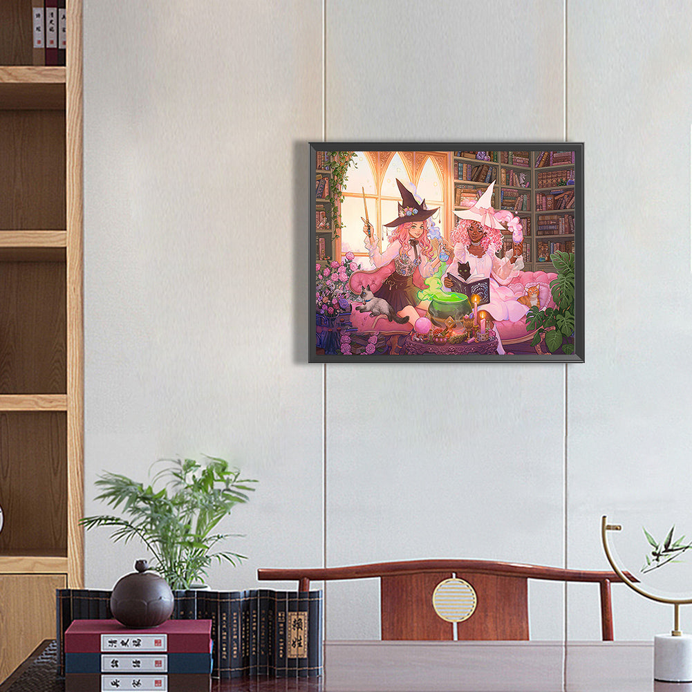 Gathering Of Little Witches - Full Round Drill Diamond Painting 50*40CM