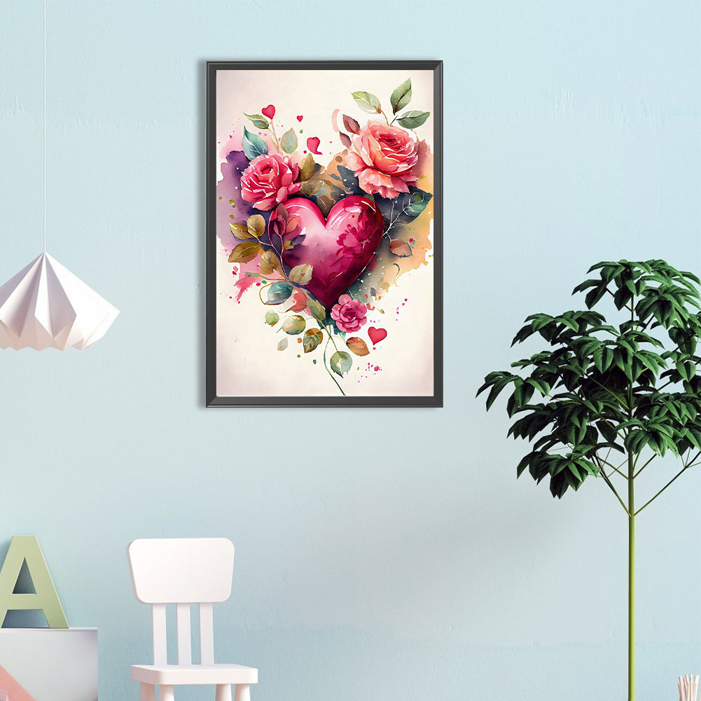 Love Rose - Full Round Drill Diamond Painting 40*60CM