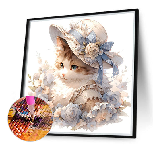 Miss Dog And Miss Cat - Full Round Drill Diamond Painting 40*40CM