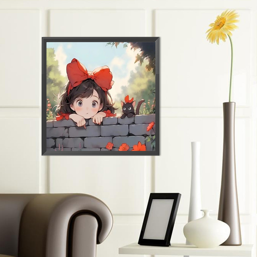 Vitality Little Girl - Full Round Drill Diamond Painting 40*40CM