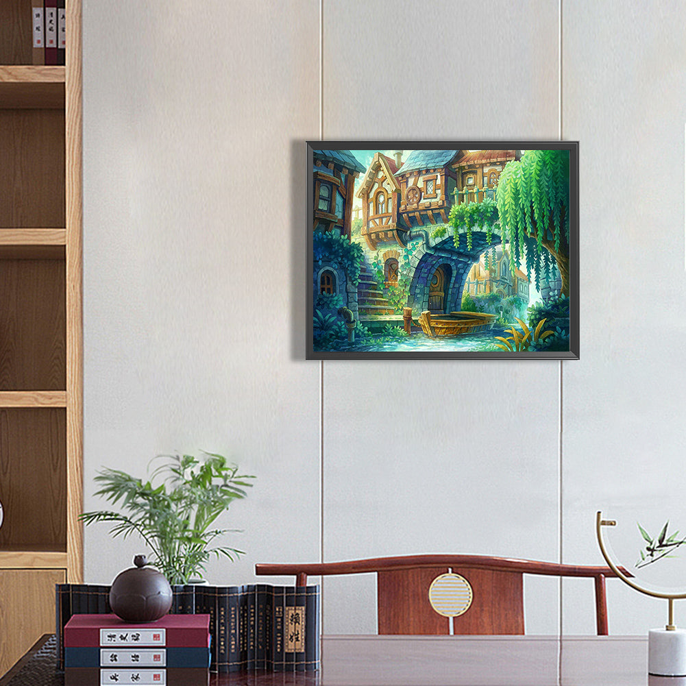 Xiaozhouqiao Water - Full Round Drill Diamond Painting 50*40CM