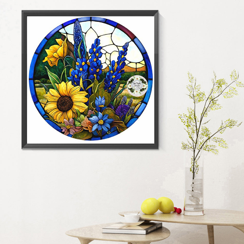 Sunflower Lavender - Full Round Drill Diamond Painting 30*30CM