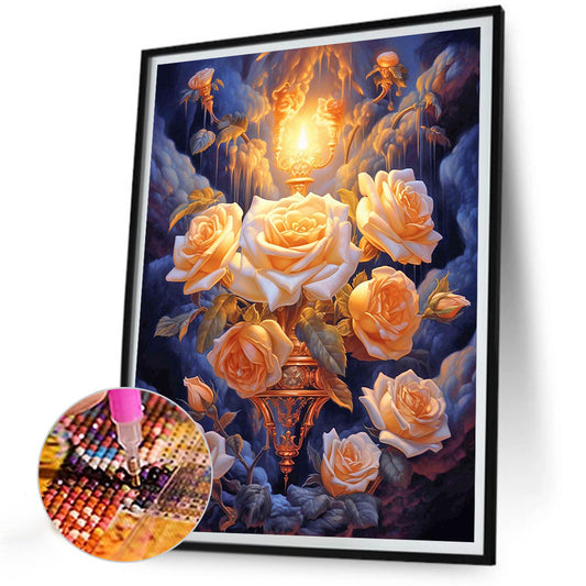 Flowers - Full Round Drill Diamond Painting 30*40CM