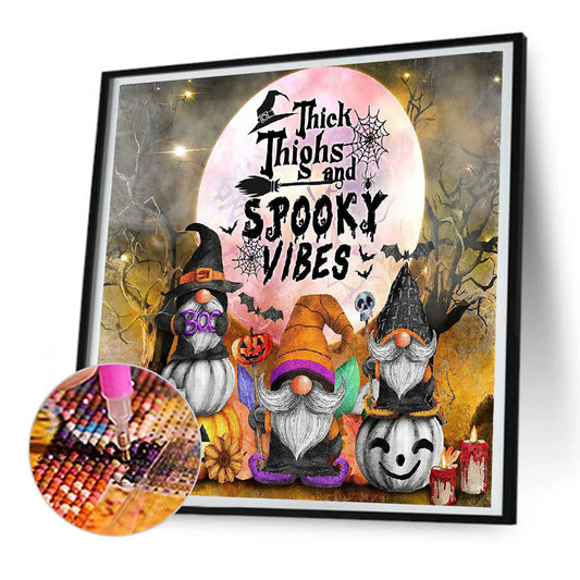 Halloween Gnome - Full Round Drill Diamond Painting 30*30CM