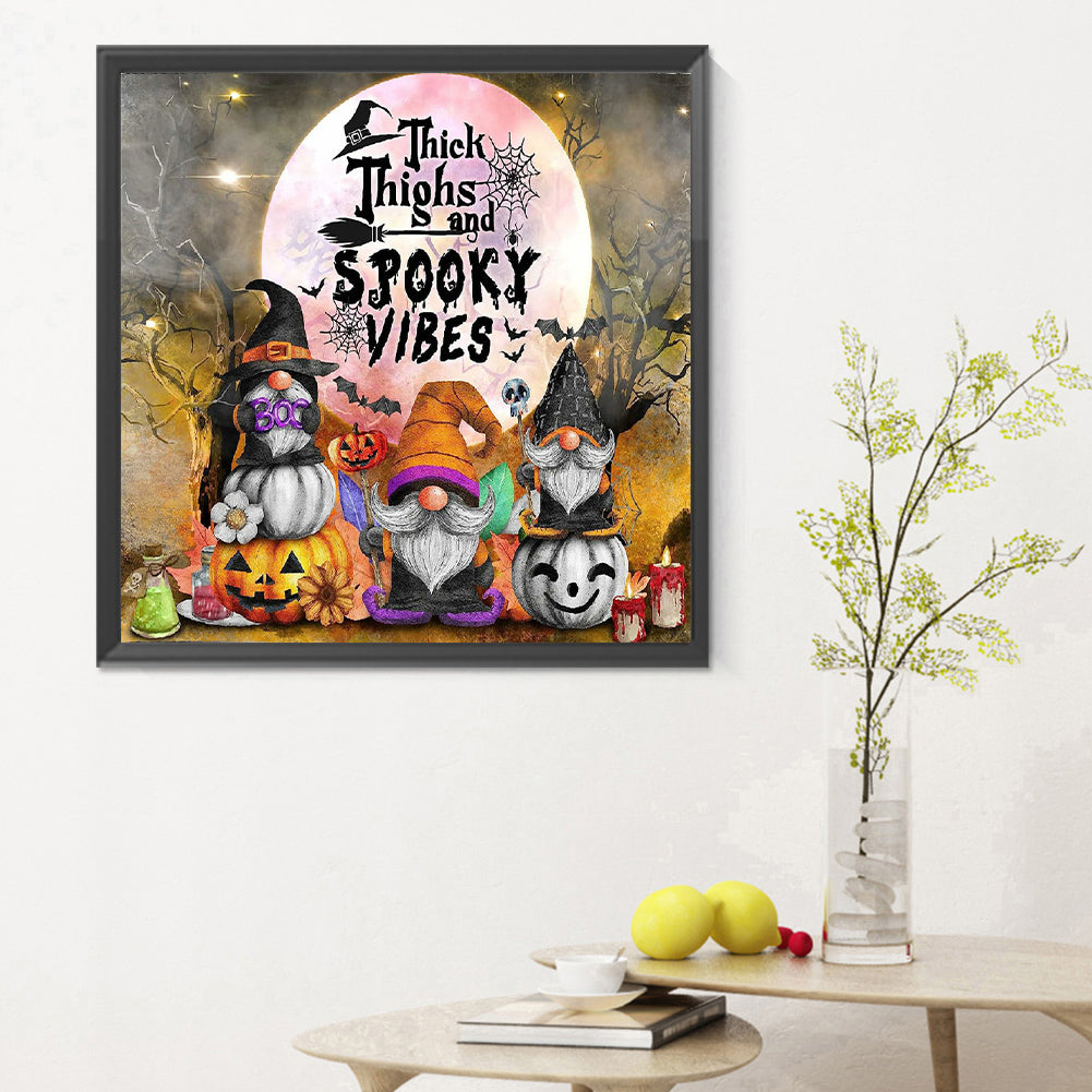 Halloween Gnome - Full Round Drill Diamond Painting 30*30CM