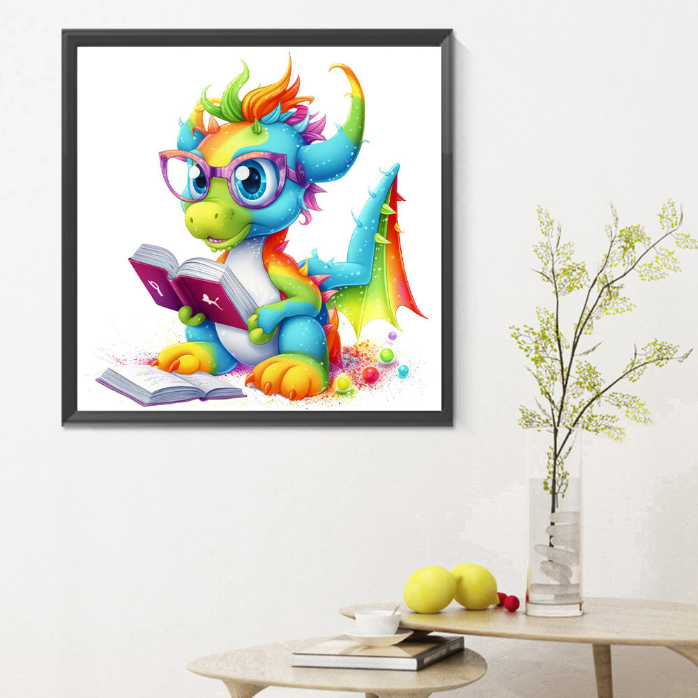 Colorful Little Dinosaur - Full Round Drill Diamond Painting 30*30CM