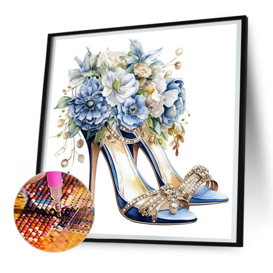Flower High Heels - Full Round Drill Diamond Painting 30*30CM