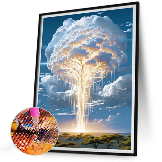 Tree Of Clouds - Full Round Drill Diamond Painting 30*40CM