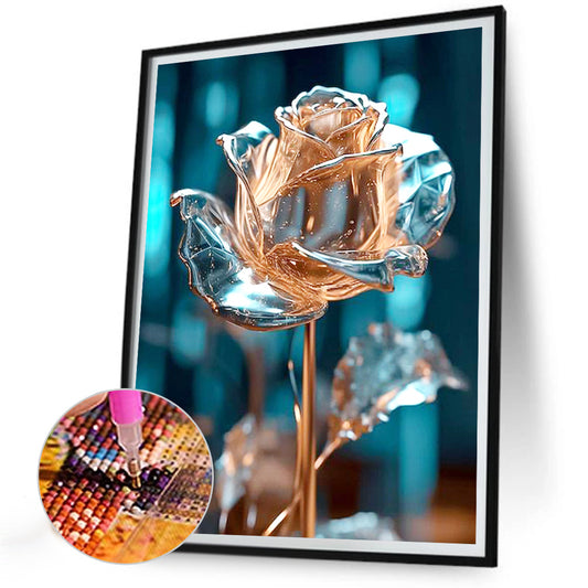 Glazed Crystal Flower - Full Round Drill Diamond Painting 30*40CM