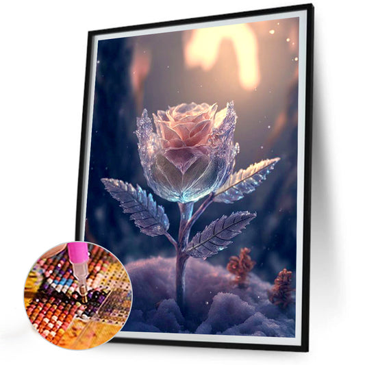 Glazed Crystal Flower - Full Round Drill Diamond Painting 30*40CM