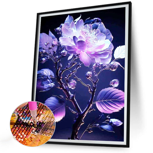 Glazed Crystal Flower - Full Round Drill Diamond Painting 30*40CM