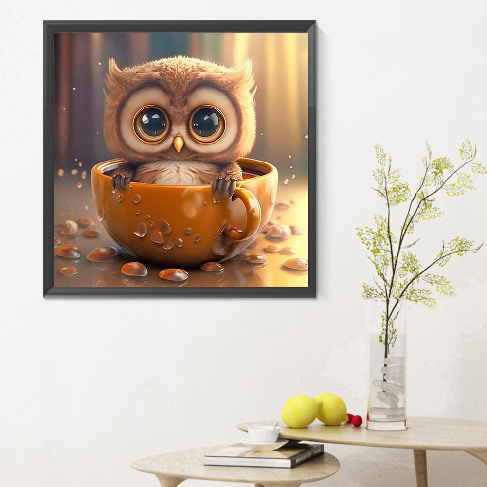 Cartoon Owl - Full Round Drill Diamond Painting 30*30CM