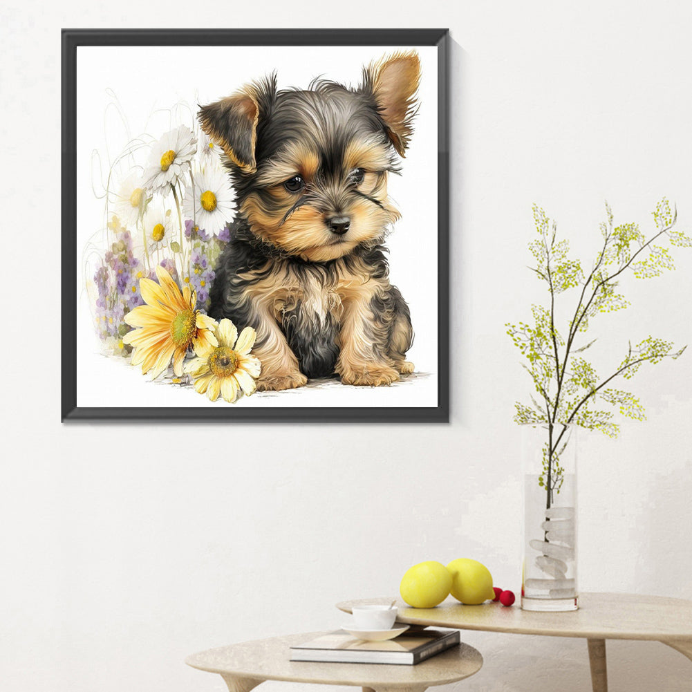 Cartoon Puppy - Full Round Drill Diamond Painting 30*30CM