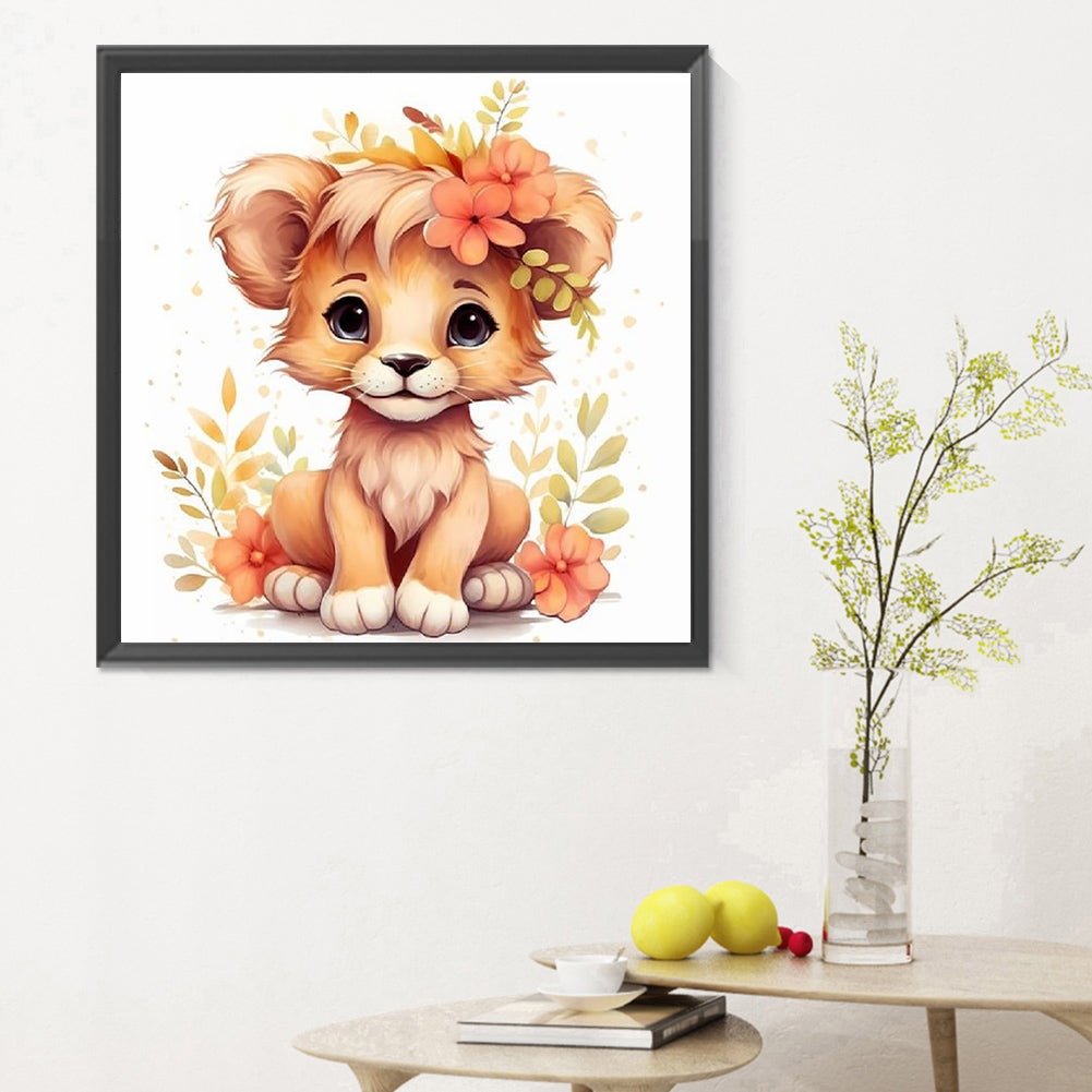 Cartoon Tiger - Full Round Drill Diamond Painting 30*30CM