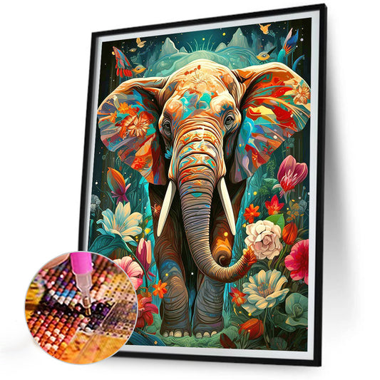 Elephant - Full Round Drill Diamond Painting 30*40CM