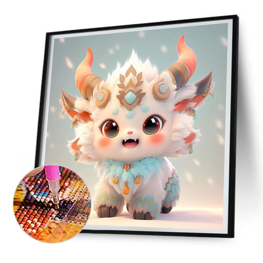 Cute Nian Beast - Full Round Drill Diamond Painting 30*30CM