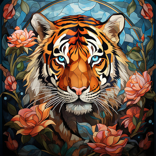 Tiger - Full AB Dril Round Diamond Painting 40*40CM