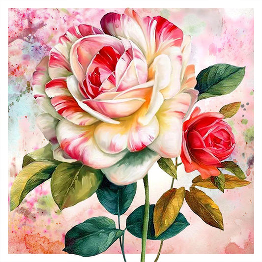 Rose Flower - Full AB Dril Square Diamond Painting 40*40CM