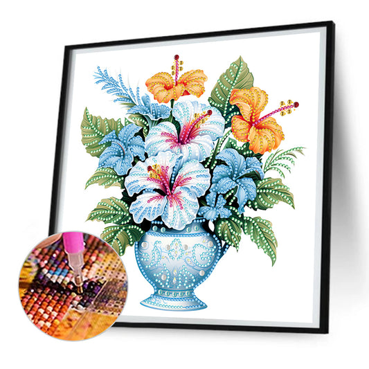 Flower Vase - Special Shaped Drill Diamond Painting 30*30CM