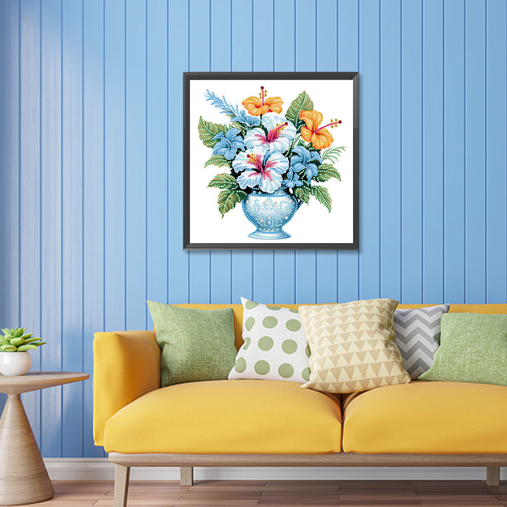 Flower Vase - Special Shaped Drill Diamond Painting 30*30CM