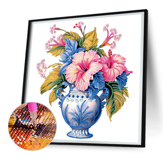 Flower Vase - Special Shaped Drill Diamond Painting 30*30CM