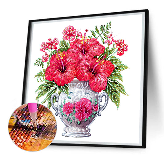 Flower Vase - Special Shaped Drill Diamond Painting 30*30CM
