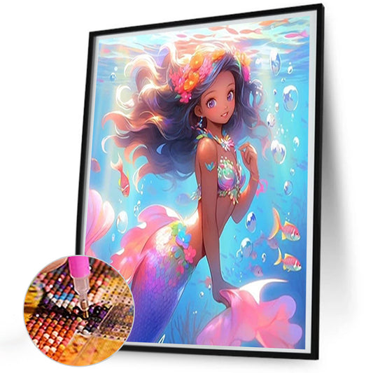 Mermaid - Full Round Drill Diamond Painting 35*40CM