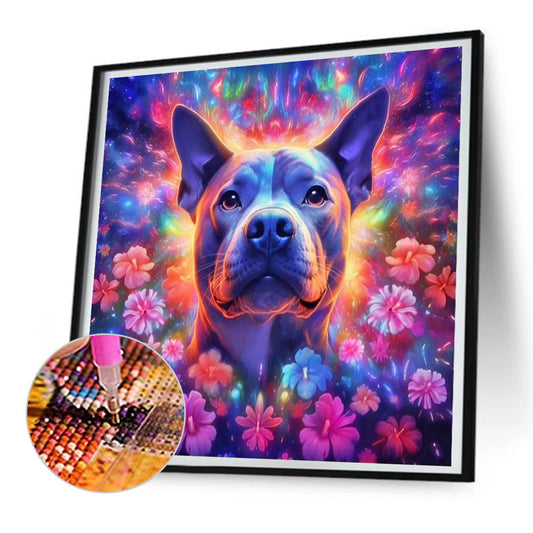 Colorful Dog - Full Round Drill Diamond Painting 30*30CM