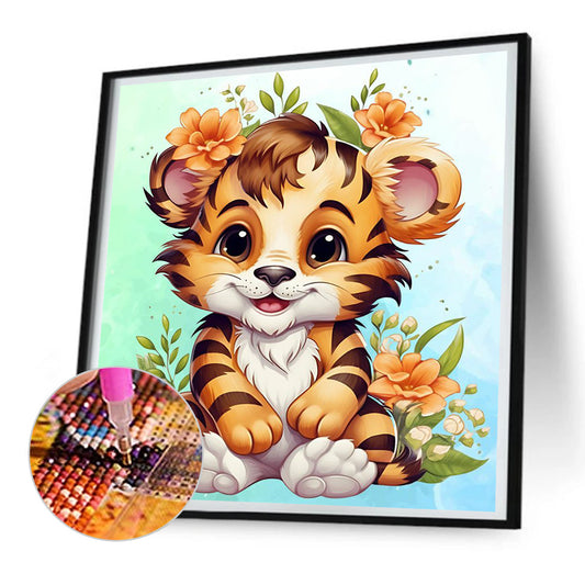 Tiger - Full Round Drill Diamond Painting 30*30CM