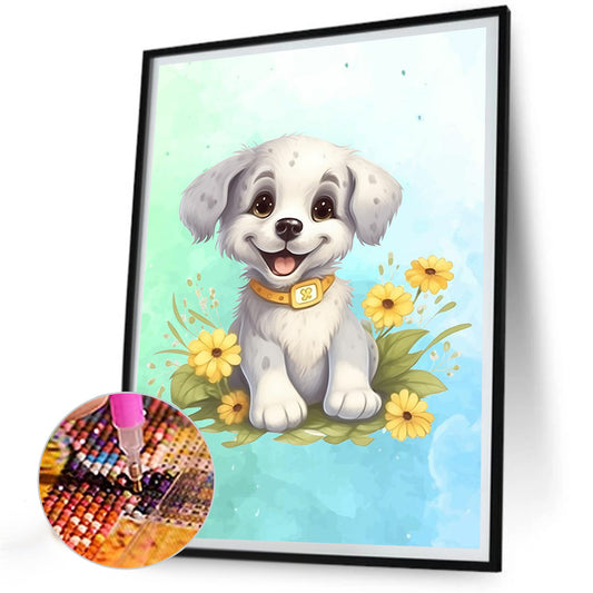 Puppy - Full Round Drill Diamond Painting 30*40CM