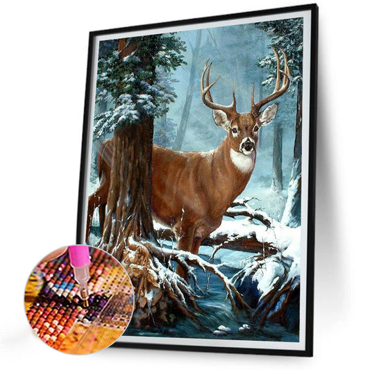 Elk - Full Round Drill Diamond Painting 30*40CM