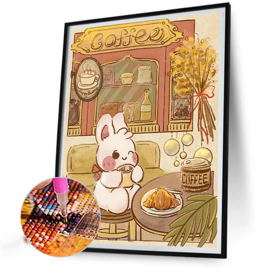 Bunny Tea Time - Full Round Drill Diamond Painting 40*50CM