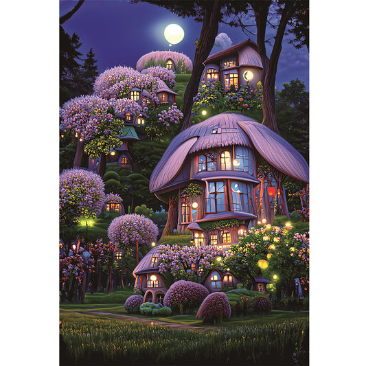 Rabbit Hut - 11CT Stamped Cross Stitch 52*72CM