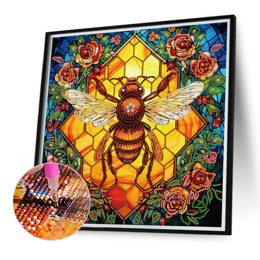 Simple Bee - Special Shaped Drill Diamond Painting 40*40CM