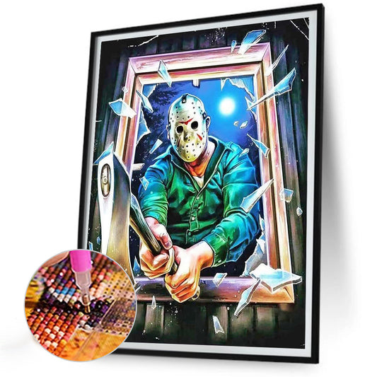 Jason Broken Window - Full Round Drill Diamond Painting 30*40CM