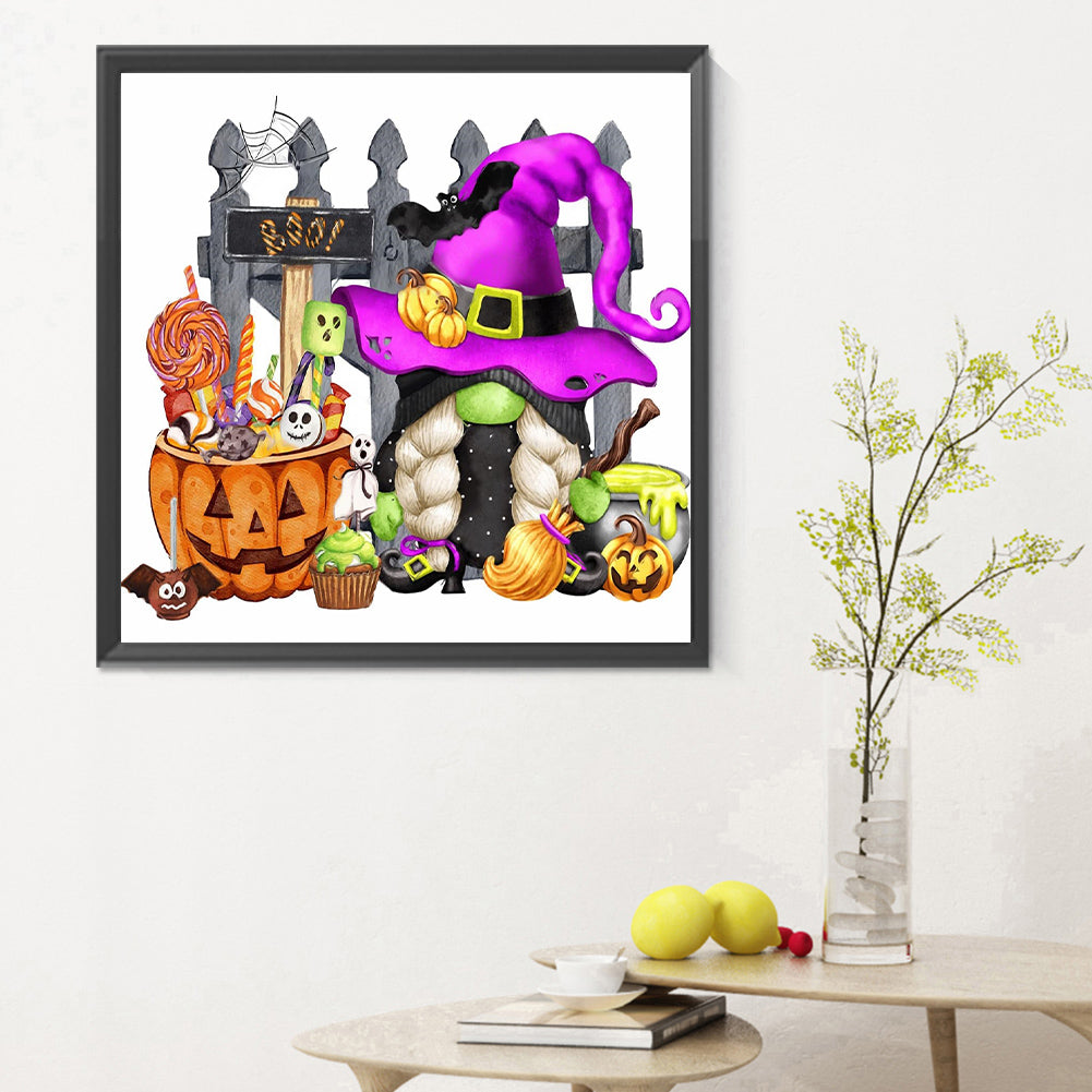 Halloween Gnome - Full Round Drill Diamond Painting 30*30CM