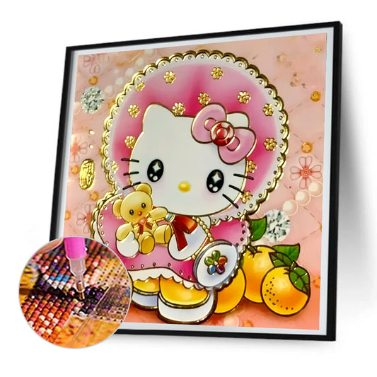Kitty Cat - Full Round Drill Diamond Painting 30*30CM