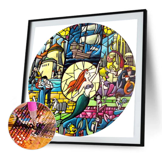 Mermaid - Full Round Drill Diamond Painting 35*35CM