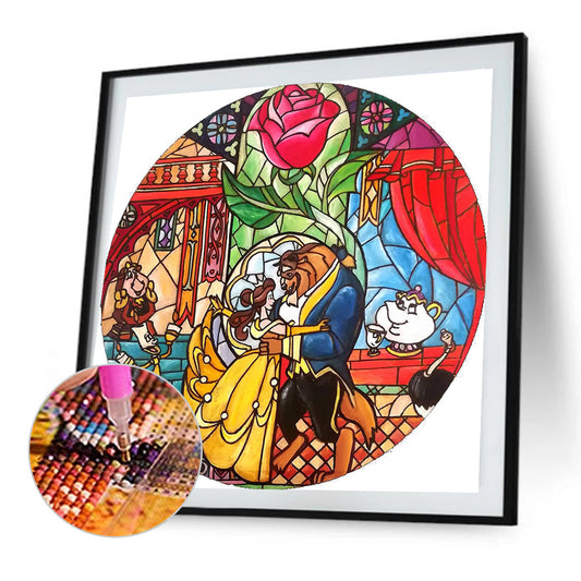 Beauty And The Beast - Full Round Drill Diamond Painting 35*35CM