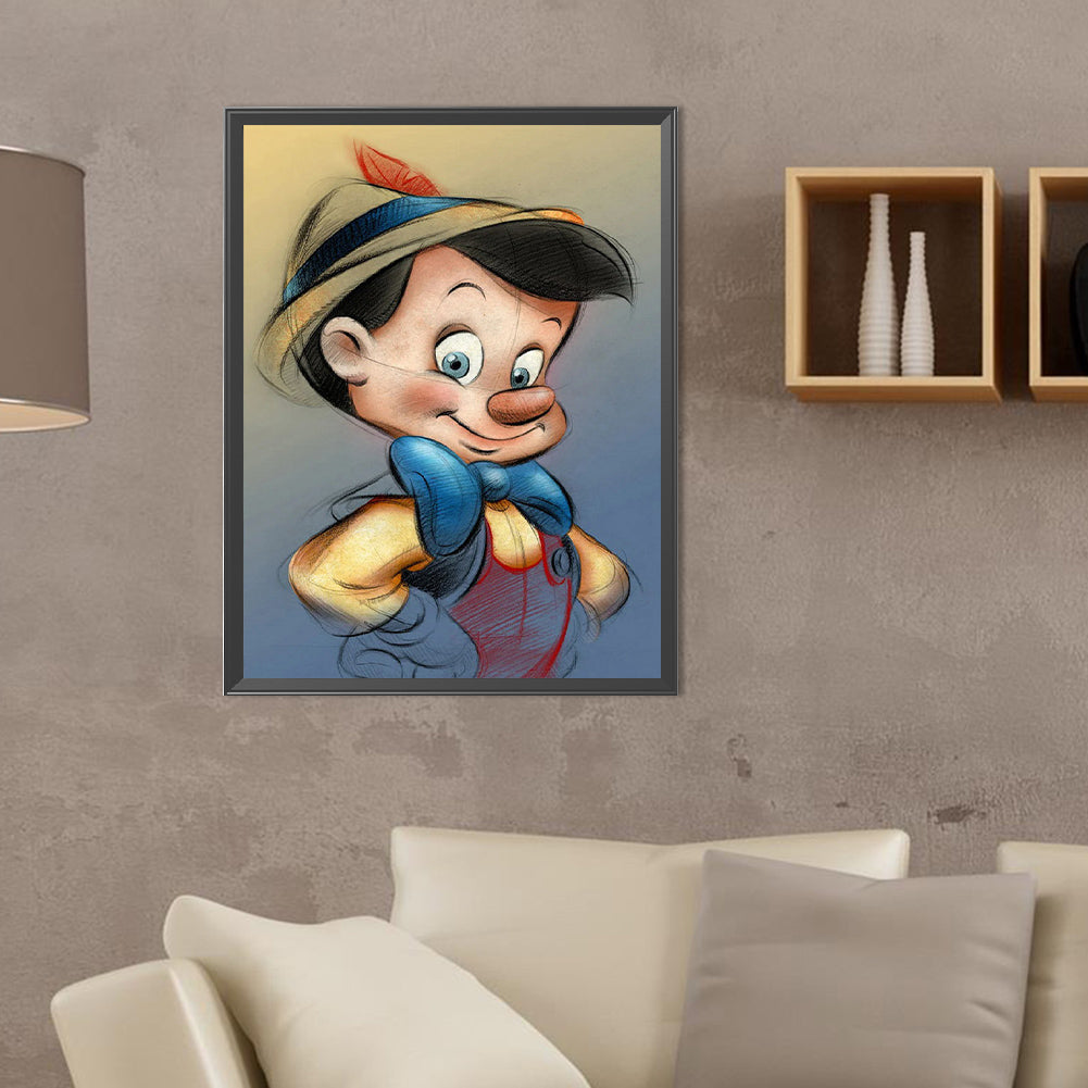 Pinocchio - Full Round Drill Diamond Painting 30*40CM