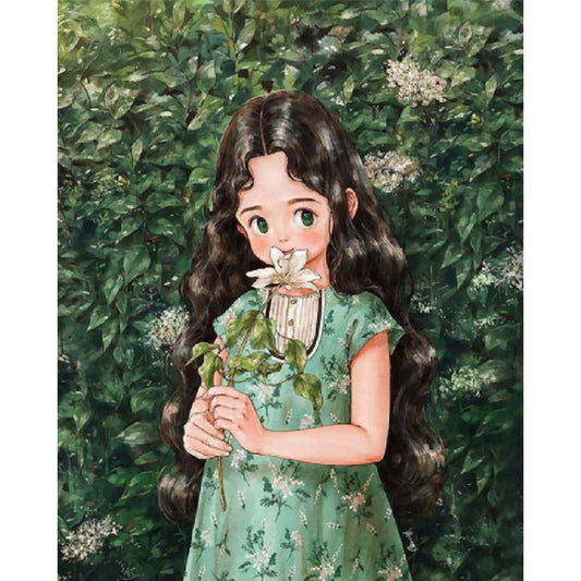 Girl - 11CT Stamped Cross Stitch 40*50CM