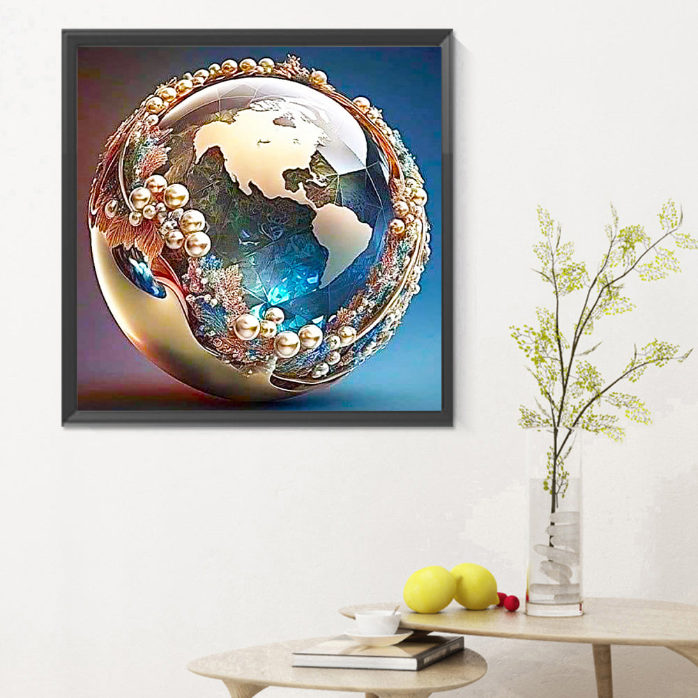 Looking At The Earth - Full Round Drill Diamond Painting 30*30CM
