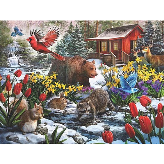 Snow Scenery - Full Square Drill Diamond Painting 40*30CM