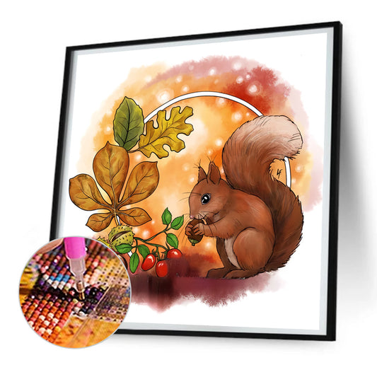Squirrel - Full Round Drill Diamond Painting 30*30CM