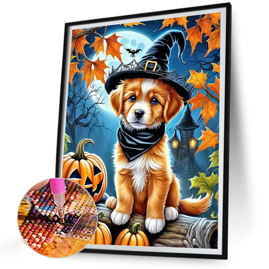 Halloween Cats And Dogs - Full Round Drill Diamond Painting 30*40CM