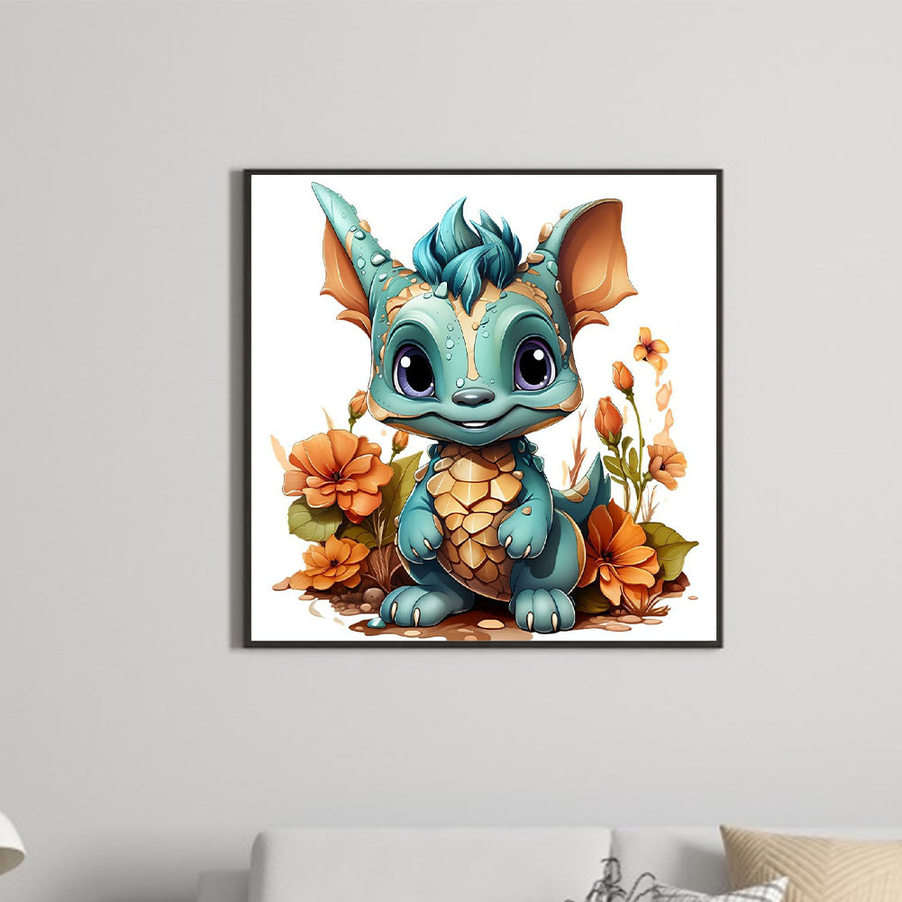 Little Dinosaur - Full Round Drill Diamond Painting 30*30CM