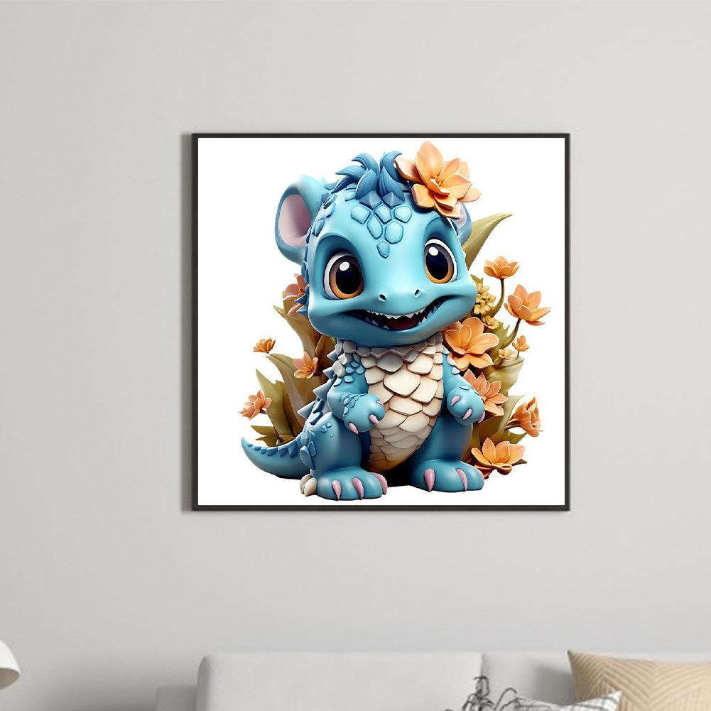 Little Dinosaur - Full Round Drill Diamond Painting 30*30CM