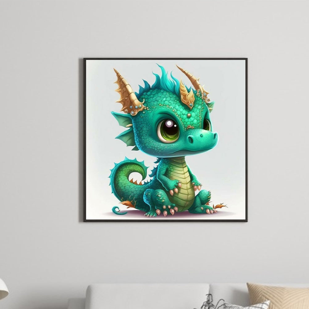 Little Dinosaur - Full Round Drill Diamond Painting 30*30CM