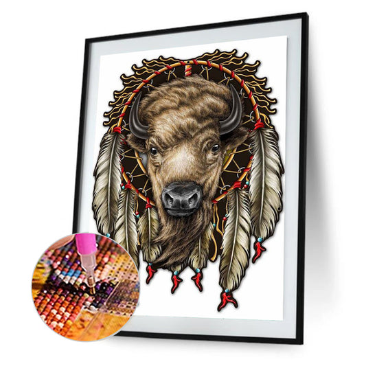Indian Animal Dream Catcher - Full Round Drill Diamond Painting 30*40CM